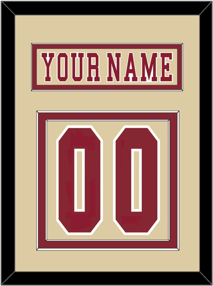 Boston College Hockey Nameplate & Number (Back) - Alternate Gold - Signature Tier 2