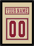 Boston College Hockey Nameplate & Number (Back) - Alternate Gold - Double Mat 2