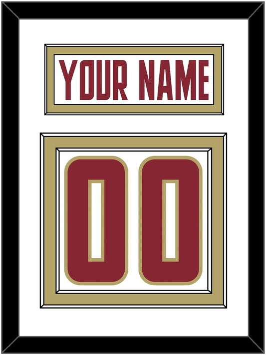 Boston College Hockey Nameplate & Number (Back) - Home White (2011-2015) - Signature Tier 1