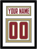 Boston College Hockey Nameplate & Number (Back) - Home White (2011-2015) - Double Mat 1