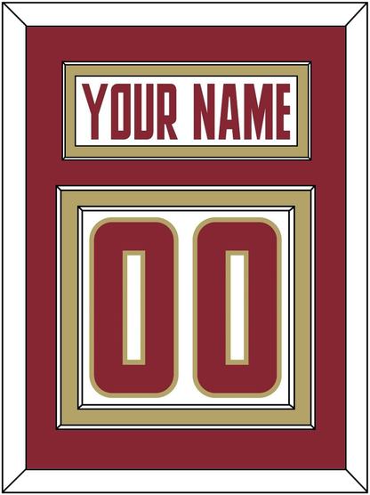 Boston College Hockey Nameplate & Number (Back) - Home White (2011-2015) - Signature Tier 2