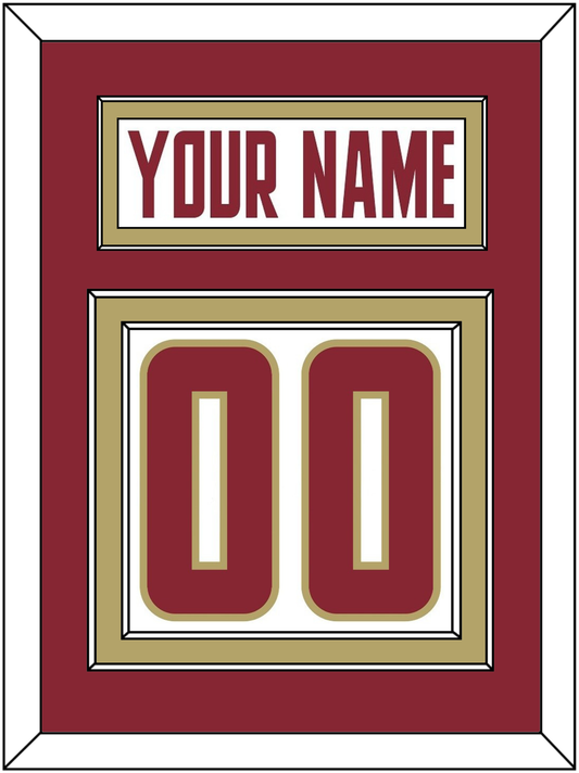 Boston College Hockey Nameplate & Number (Back) - Home White (2011-2015) - Signature Tier 2