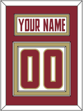Boston College Hockey Nameplate & Number (Back) - Home White (2011-2015) - Double Mat 2