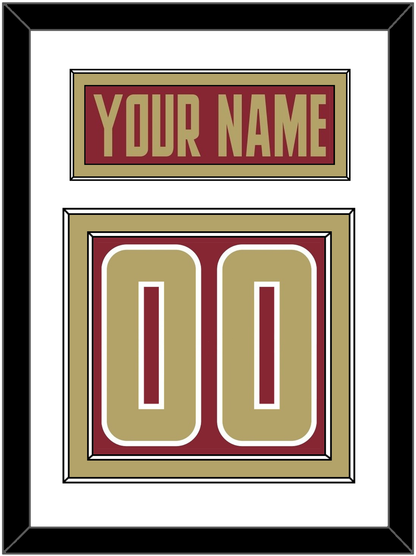 Boston College Hockey Nameplate & Number (Back) - Road Maroon (2011-2015) - Signature Tier 1