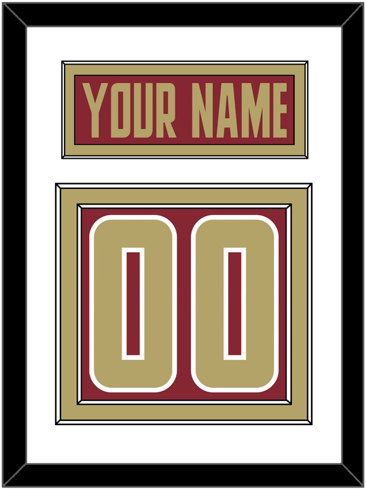 Boston College Hockey Nameplate & Number (Back) - Road Maroon (2011-2015) - Signature Tier 1