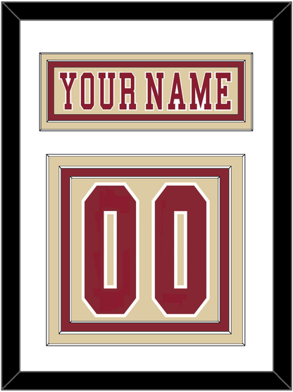 Boston College Hockey Nameplate & Number (Back) - Alternate Gold - Premier Tier 1