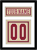 Boston College Hockey Nameplate & Number (Back) - Alternate Gold - Triple Mat 1