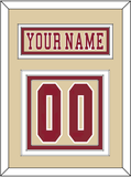 Boston College Hockey Nameplate & Number (Back) - Alternate Gold - Triple Mat 2