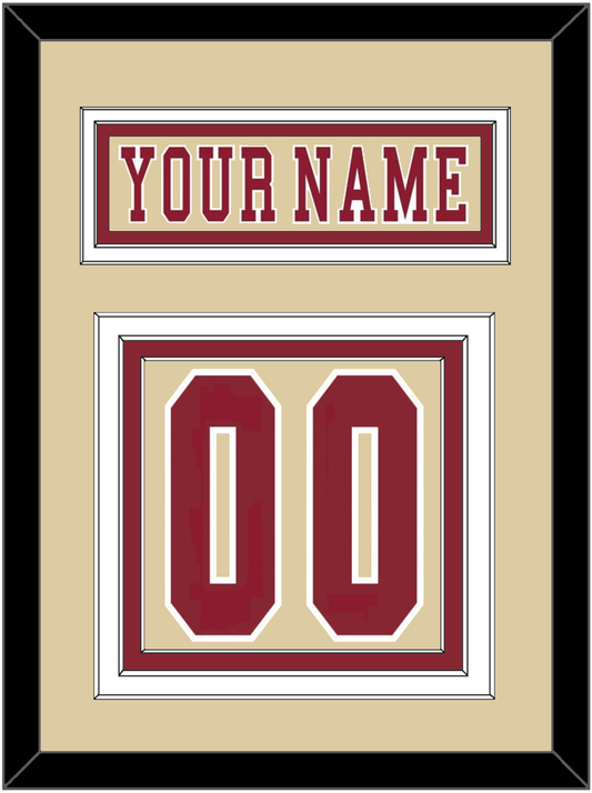 Boston College Hockey Nameplate & Number (Back) - Alternate Gold - Premier Tier 2