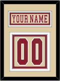 Boston College Hockey Nameplate & Number (Back) - Alternate Gold - Triple Mat 2