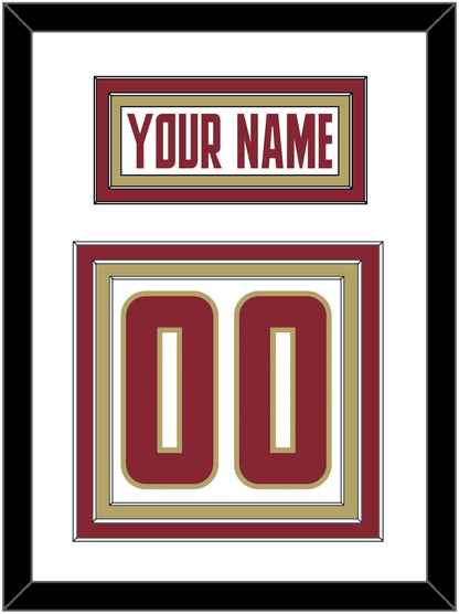 Boston College Hockey Nameplate & Number (Back) - Home White (2011-2015) - Premier Tier 1