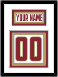 Boston College Hockey Nameplate & Number (Back) - Home White (2011-2015) - Triple Mat 1