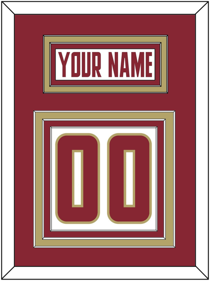 Boston College Hockey Nameplate & Number (Back) - Home White (2011-2015) - Premier Tier 2