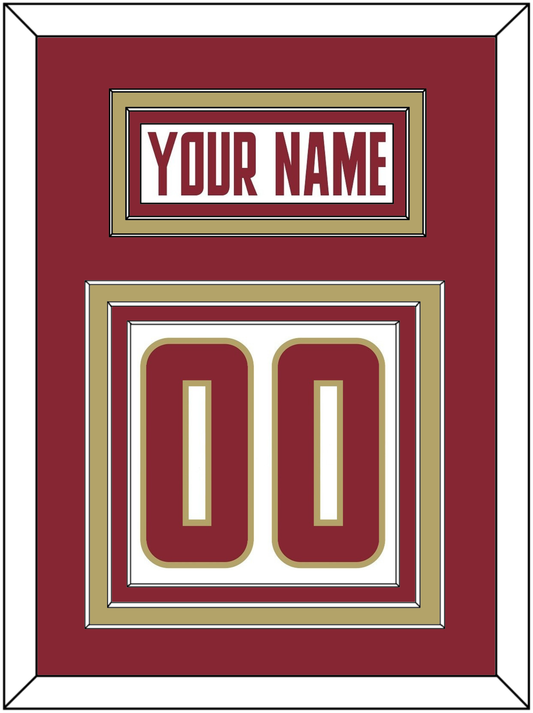 Boston College Hockey Nameplate & Number (Back) - Home White (2011-2015) - Premier Tier 2