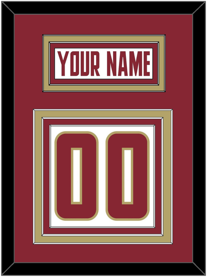 Boston College Hockey Nameplate & Number (Back) - Home White (2011-2015) - Premier Tier 2