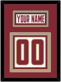 Boston College Hockey Nameplate & Number (Back) - Home White (2011-2015) - Triple Mat 2