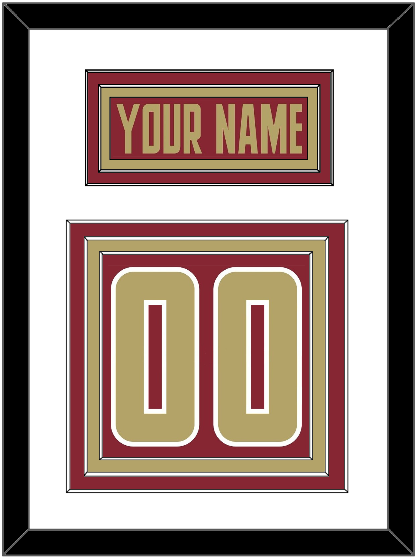 Boston College Hockey Nameplate & Number (Back) - Road Maroon (2011-2015) - Premier Tier 1