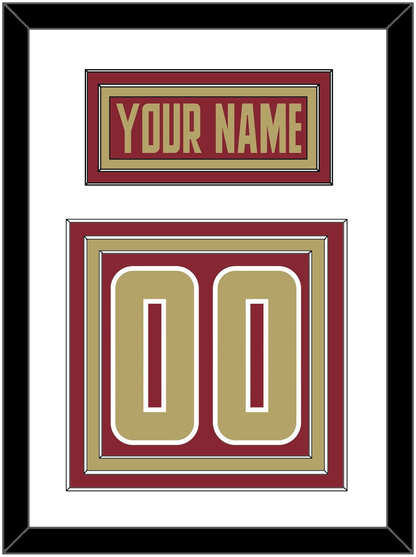 Boston College Hockey Nameplate & Number (Back) - Road Maroon (2011-2015) - Premier Tier 1