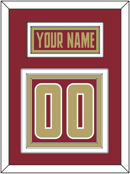 Boston College Hockey Nameplate & Number (Back) - Road Maroon (2011-2015) - Premier Tier 2