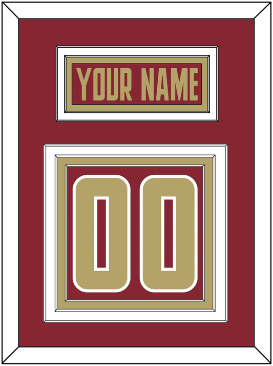 Boston College Hockey Nameplate & Number (Back) - Road Maroon (2011-2015) - Premier Tier 2