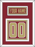 Boston College Hockey Nameplate & Number (Back) - Road Maroon (2011-2015) - Triple Mat 2