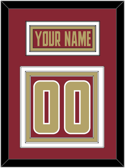 Boston College Hockey Nameplate & Number (Back) - Road Maroon (2011-2015) - Premier Tier 2