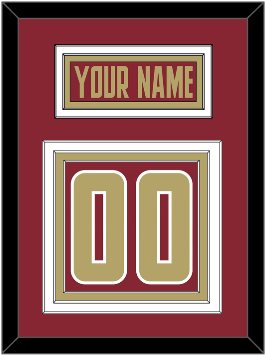 Boston College Hockey Nameplate & Number (Back) - Road Maroon (2011-2015) - Premier Tier 2