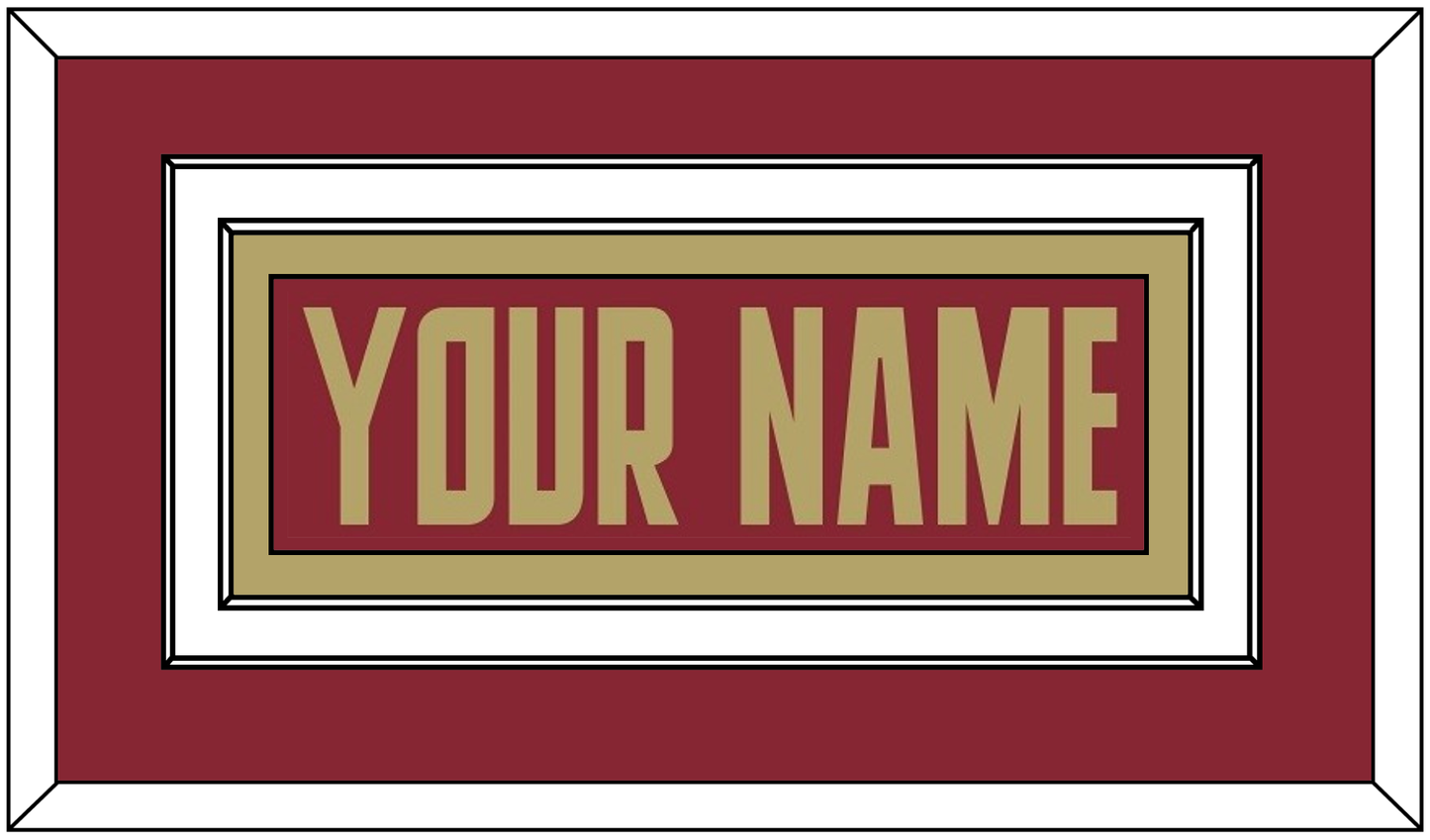 Boston College Hockey Nameplate - Road Maroon (2011-2015) - Signature Tier 2