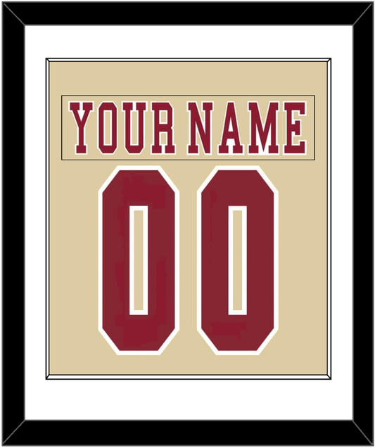 Boston College Nameplate & Number (Back) Combined - Alternate Gold - Essential Tier 1
