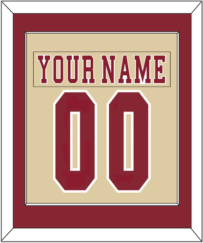 Boston College Nameplate & Number (Back) Combined - Alternate Gold - Essential Tier 2