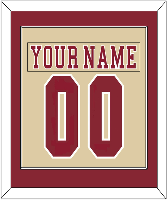 Boston College Nameplate & Number (Back) Combined - Alternate Gold - Essential Tier 2