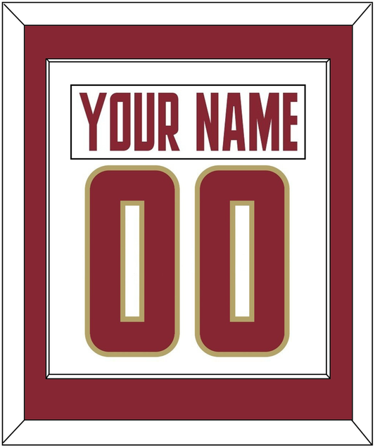 Boston College Nameplate & Number (Back) Combined - Home White (2011-2015) - Essential Tier 1