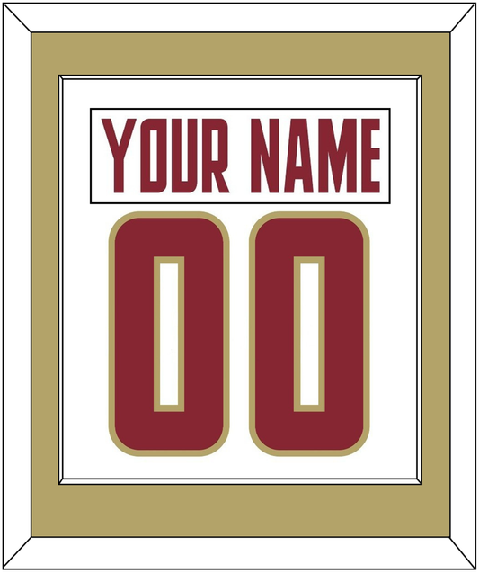 Boston College Nameplate & Number (Back) Combined - Home White (2011-2015) - Essential Tier 2
