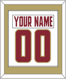 Boston College Nameplate & Number (Back) Combined - Home White (2011-2015) - Single Mat 2