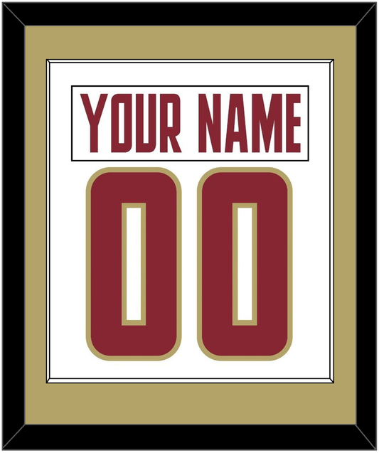 Boston College Nameplate & Number (Back) Combined - Home White (2011-2015) - Essential Tier 2