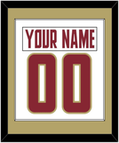 Boston College Nameplate & Number (Back) Combined - Home White (2011-2015) - Single Mat 2