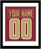 Boston College Nameplate & Number (Back) Combined - Road Maroon (2011-2015) - Single Mat 1