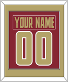 Boston College Nameplate & Number (Back) Combined - Road Maroon (2011-2015) - Single Mat 2
