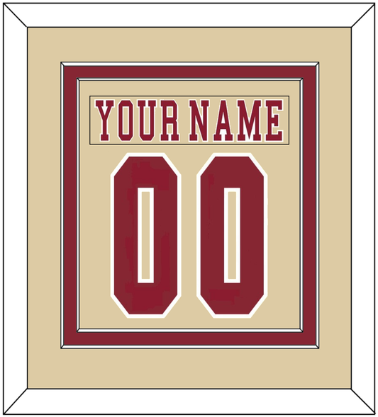 Boston College Nameplate & Number (Back) Combined - Alternate Gold - Signature Tier 2