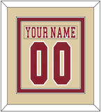 Boston College Nameplate & Number (Back) Combined - Alternate Gold - Double Mat 2