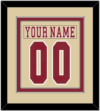 Boston College Nameplate & Number (Back) Combined - Alternate Gold - Signature Tier 2