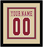 Boston College Nameplate & Number (Back) Combined - Alternate Gold - Double Mat 2