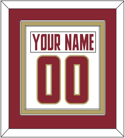 Boston College Nameplate & Number (Back) Combined - Home White (2011-2015) - Signature Tier 2
