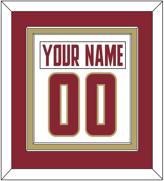 Boston College Nameplate & Number (Back) Combined - Home White (2011-2015) - Signature Tier 2