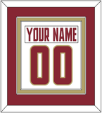 Boston College Nameplate & Number (Back) Combined - Home White (2011-2015) - Double Mat 2