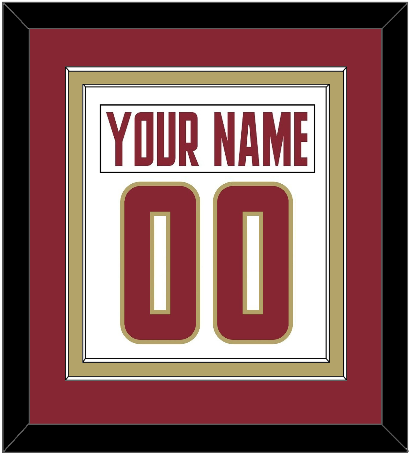 Boston College Nameplate & Number (Back) Combined - Home White (2011-2015) - Signature Tier 2