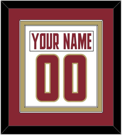 Boston College Nameplate & Number (Back) Combined - Home White (2011-2015) - Signature Tier 2