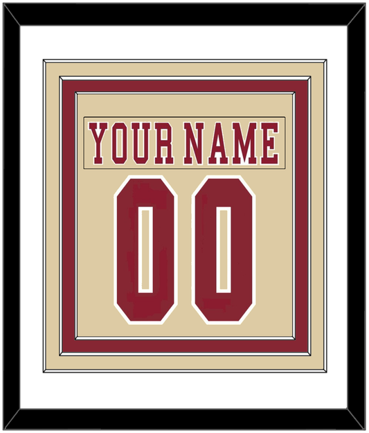 Boston College Nameplate & Number (Back) Combined - Alternate Gold - Premier Tier 1