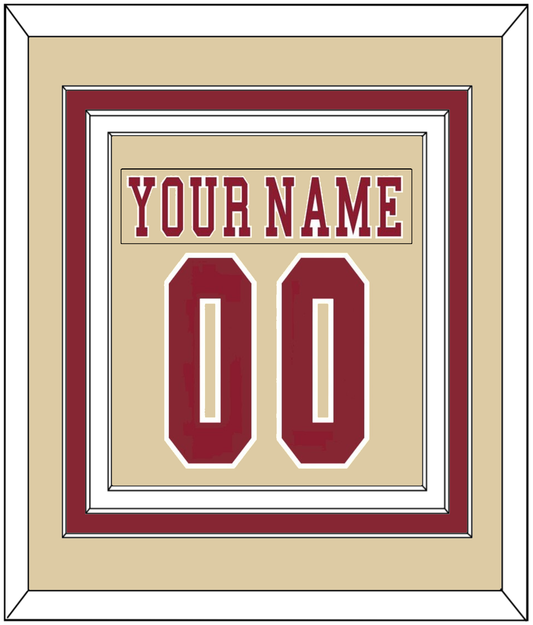 Boston College Nameplate & Number (Back) Combined - Alternate Gold - Premier Tier 2