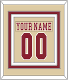 Boston College Nameplate & Number (Back) Combined - Alternate Gold - Triple Mat 2